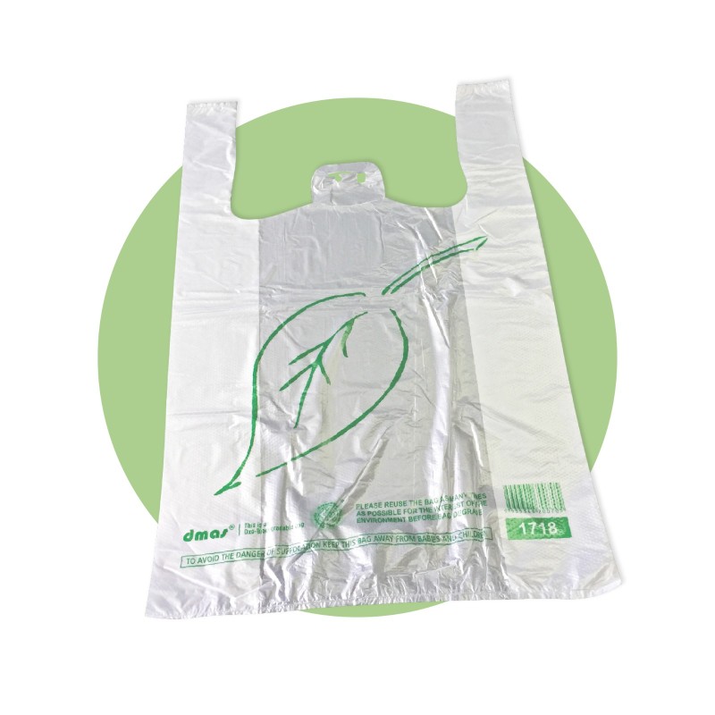 Oxo-Biodegradable HDPE Clear T-Shirt Bag