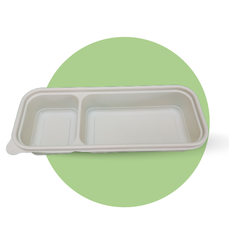 Corn Starch 2 Compartment with Lid