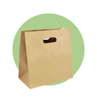 Paper Bag with D Cut Handle