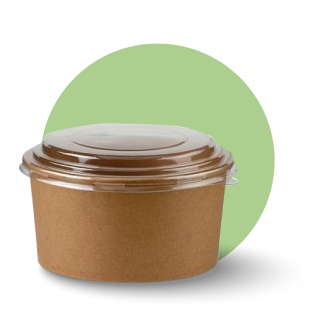 Kraft Paper Bowl with Lid